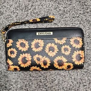 Black and Yellow Sunflower Women's Wallet